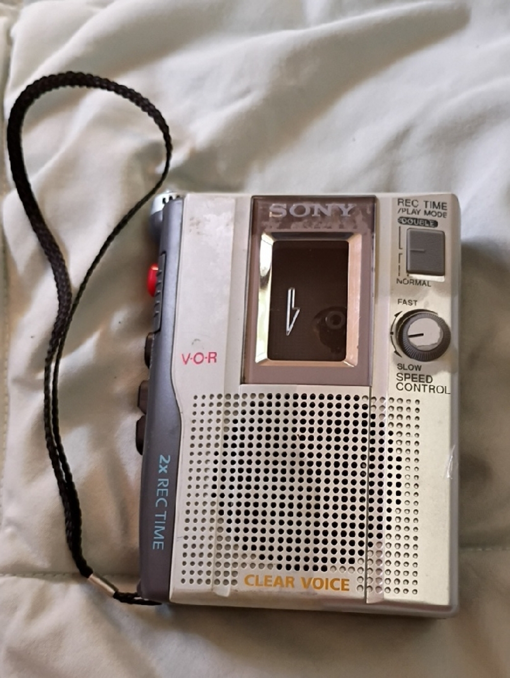 Sony Silver and Gray Microcassette Voice Recorder